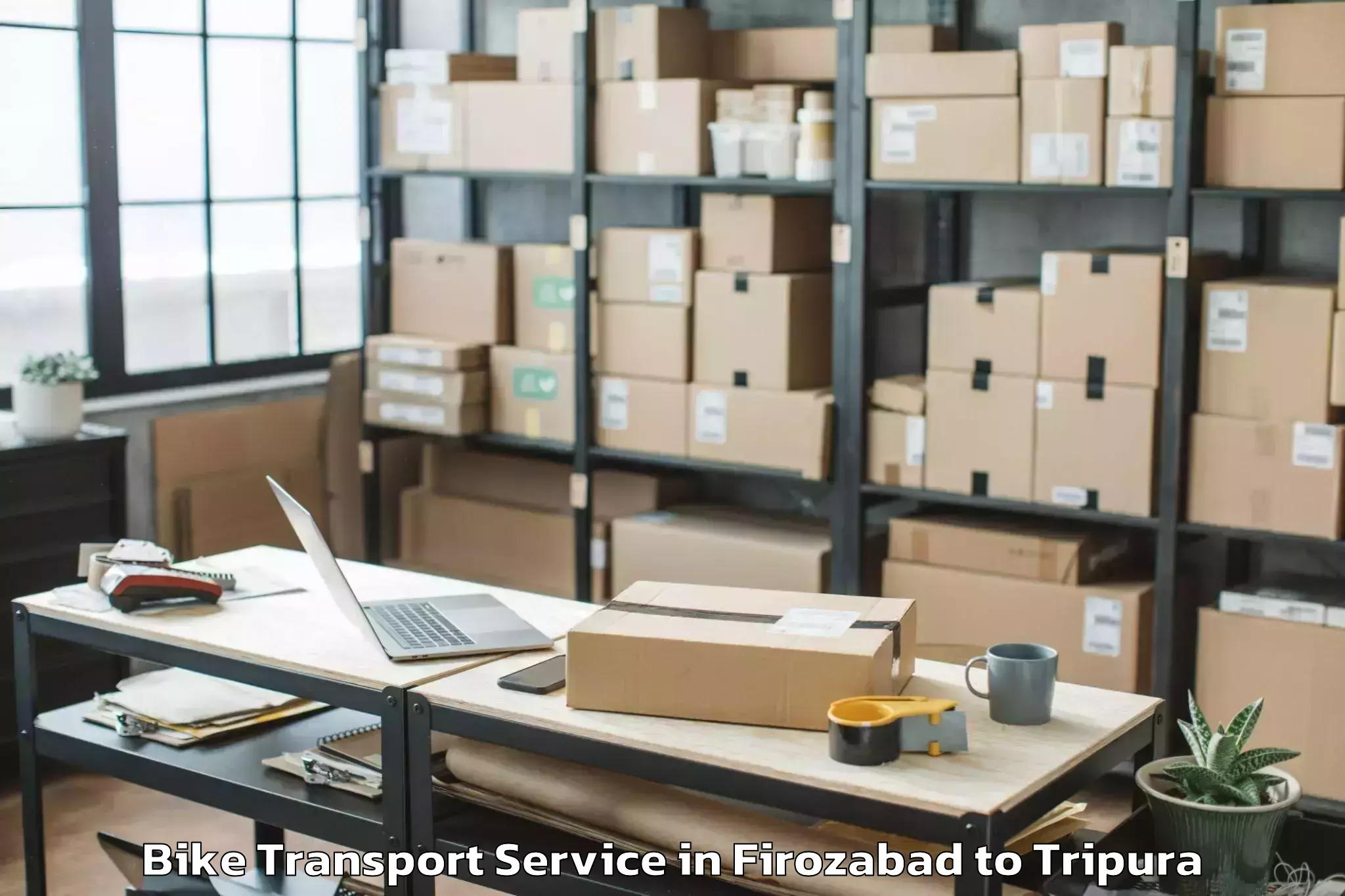 Book Your Firozabad to Kamalpur Airport Ixq Bike Transport Today